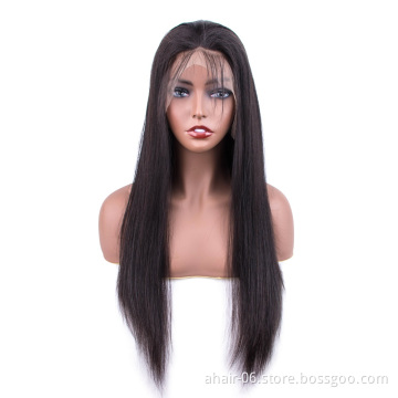 Wholesale Price High Quality Free Part Swiss Full Lace  Wig With Baby Hair India Human Hair
